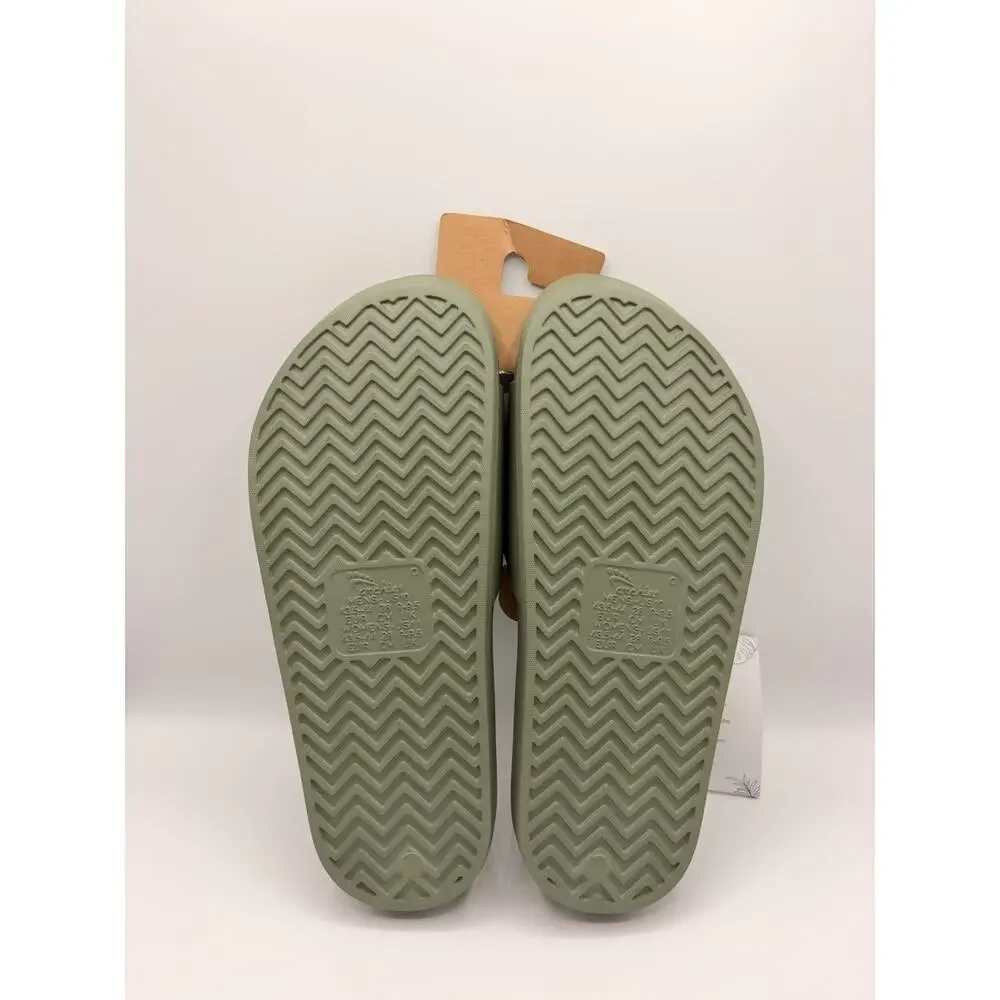 Archies Flip Flops Sandals Unisex Sz US M 10 W 11 Olive Green Arch Support NWT